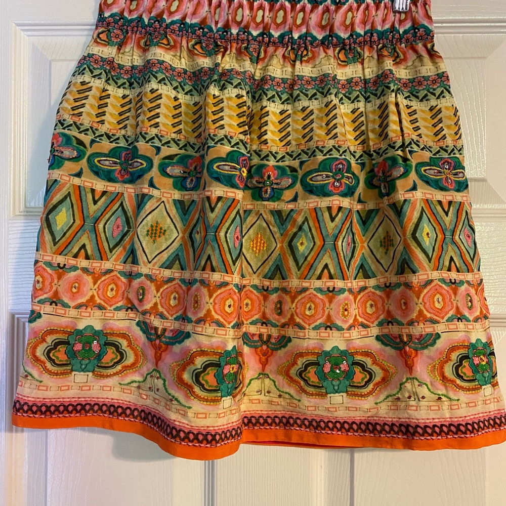 Anthropologies Tanvi Kedia Boho mini skirt size M